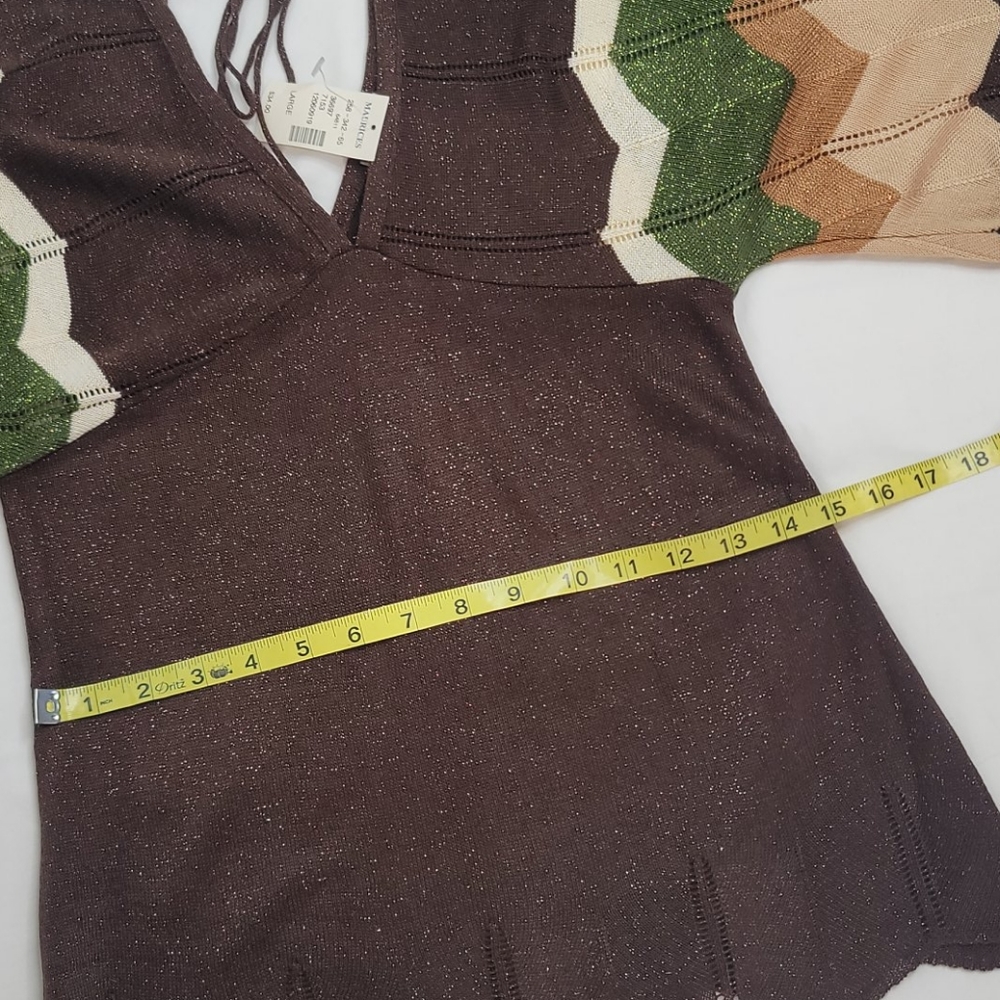 Maurices Studio Y brown top sz Large NWT - Picture 7 of 12